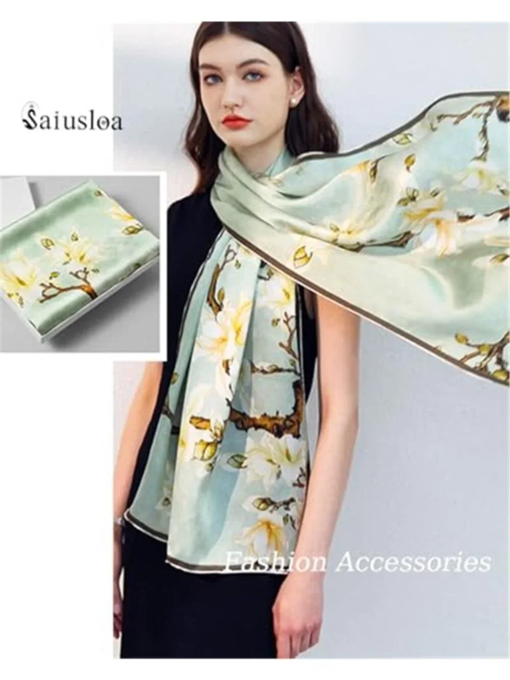 Dress Scarves Shawl Wraps Long Silky Scarf for Women Dressy Fashion Lightweight